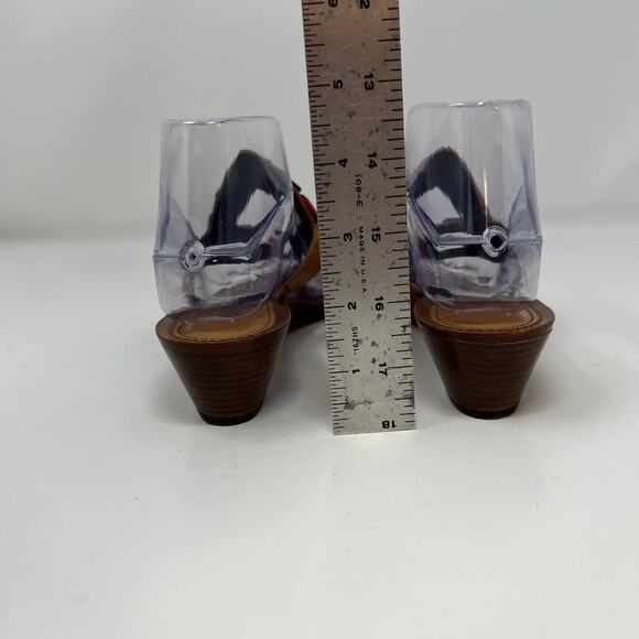 Cole Haan Women's Heeled Flip Flop Leather Sandals Size 7.5B Crystals - Picture 9 of 13